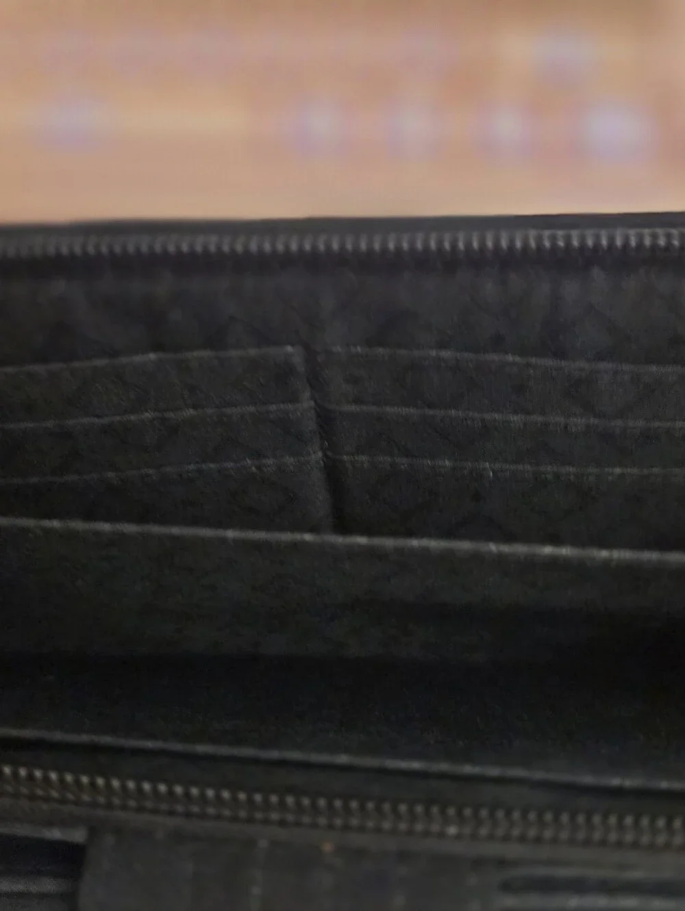 Vera Bradley Black Quilted Turn Lock Wallet EUC